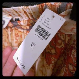 Anthropologie Pleated Midi Skirt, Brand New